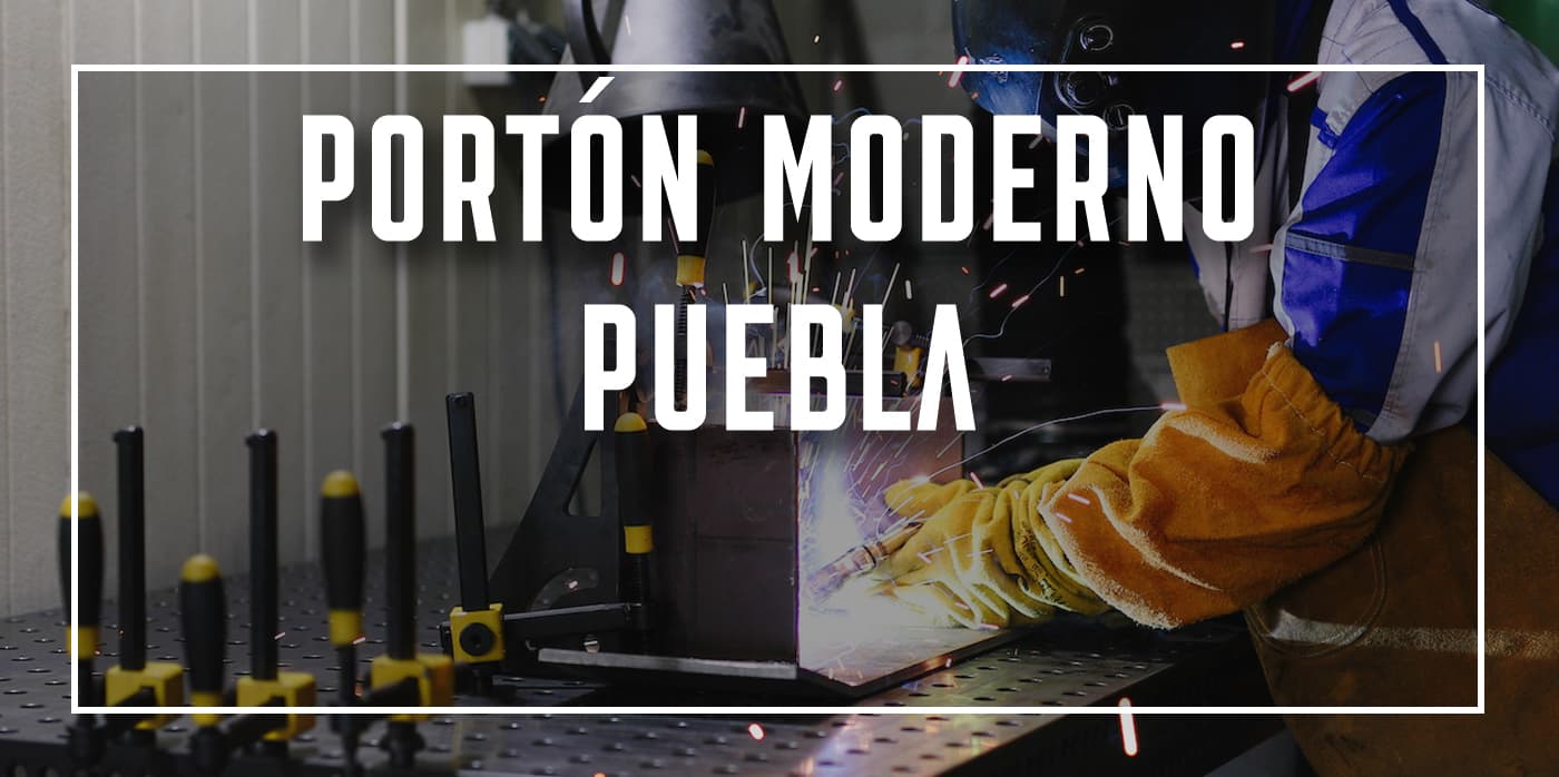 portón moderno Puebla